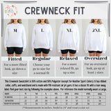 a women's crew neck sweatshirt with measurements