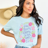 Floral Inspirational Spring Shirt for Women, Custom Shirts for Women, Personalized Shirts for Women, Gift for Mom, #5015