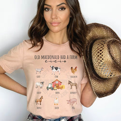 Farm Animal Lover Shirt for Women, Custom Shirts for Women, Personalized Shirts for Women, Gift for Mom, #5043