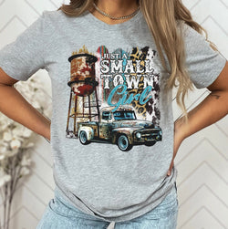 Small Town Girl Western Cow Print Shirt for Women, Custom Shirts for Women, Personalized Shirts for Women, Gift for Mom, #5032