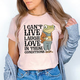 Funny Live Laugh Love Frog Shirt for Women, Custom Shirts for Women, Personalized Shirts for Women, Gift for Mom, #5078