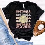 Softball Mama Softball Mom Shirt for Women, Custom Shirts for Women, Personalized Shirts for Women, Gift for Mom, #5102