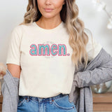 Faux Sequin Amen Faith Shirt for Women, Custom Shirts for Women, Personalized Shirts for Women, Gift for Mom, #5167