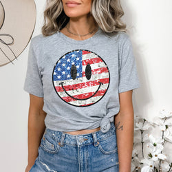 4th of July Faux Sequin Flag Shirt for Women, Custom Shirts for Women, Personalized Shirts for Women, Gift for Mom, #5174