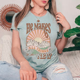 He Makes All Things New Boho Faith Shirt, Shirts for Women, Shirt for Kids, Custom Shirt, Personalized Shirt, Graphic Tee for Women,  #5210