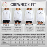 a women&#39;s crew neck sweatshirt with measurements