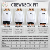 a women&#39;s crew neck sweatshirt with measurements