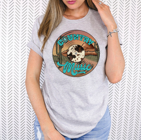 Country Music Western Record Shirt, Shirts for Women, Shirt for Kids, Custom Shirt, Personalized Shirt, Graphic Tee for Women,  #5222