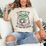 It's Okay if all you did today was Survive Frog Shirt for Women, Self Love Frog Shirt, Frog T-shirt, Be You Frog Shirt, #5232 Soft Cream