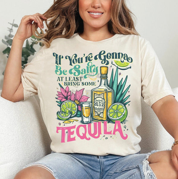 Bring the Tequila Funny Summer Shirt for Women, Graphic T-shirts for Women, Custom Shirts for Women, Custom Tee, #5245-BCNatural