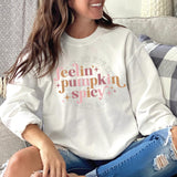 Feelin' Pumpkin Spicy Fall Shirt for Women, Sweatshirts for Women, Custom Tees, Custom Sweatshirts, Crewnecks for Women, #5439