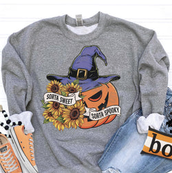 Sorta Sweet Sorta Spooky Halloween Shirt for Women, Sweatshirts for Women, Custom Tees, Custom Sweatshirts, Crewnecks for Women, #5454