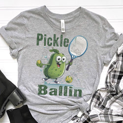 Pickle Ballin Funny Pickleball Shirt for Women, Sweatshirts for Women, Custom Tees, Custom Sweatshirts, Crewnecks for Women, #5392