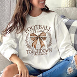 Football Mama Touchdown Season Coquette Bow Shirt for Women, Sweatshirts for Women, Custom Tees, Custom Sweatshirts, Crewnecks for Women, #5445