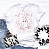 Spooky Social Club Girly Halloween Shirt for Women, Sweatshirts for Women, Custom Tees, Custom Sweatshirts, Crewnecks for Women, #5450