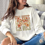 Floral Fall Vibes Coquette Bow Shirt for Women, Sweatshirts for Women, Custom Tees, Custom Sweatshirts, Crewnecks for Women, #5457