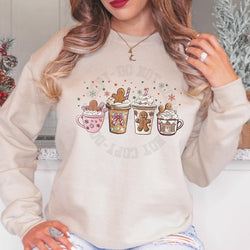 Christmas Gingerbread Coffee Drinks Shirts for Women, Sweatshirts for Women, Custom Tees, Custom Sweatshirts, Crewnecks for Women, #5566