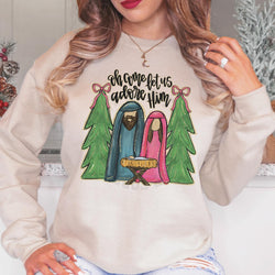 Christmas Nativity Scene Shirts for Women, Christmas T-shirts, Christmas Sweatshirts for Women, Custom Tees, Custom Sweatshirts, #5570