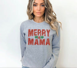 Merry Mama Christmas Shirts for Women, Christmas Onesie®, Christmas Shirts for Kids, Christmas Sweatshirt, Christmas Graphic Tees, #4537