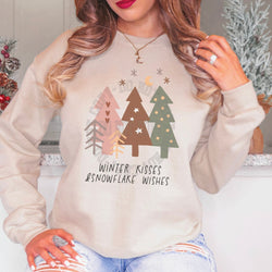 Boho Christmas Winter Shirt, Christmas Sweatshirt for Women, Christmas Shirt for Women, Custom Sweatshirt, Custom Tee, #4802