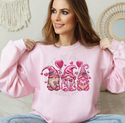 Valentines Day Gnomes Valentines Day Sweatshirt for Women, Trendy Crewneck Sweatshirt, Custom Sweatshirt, Custom Crewneck,  #4876