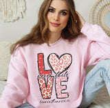 Love Never Fails Faith Valentines Day Sweatshirt for Women, Trendy Crewneck Sweatshirt, Custom Sweatshirt, Custom Crewneck,  #4913