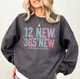 12 New Chapters 365 New Chances Sweatshirt for Women, Trendy Crewneck Sweatshirt, Custom Sweatshirt, Custom Crewneck,  #4899