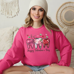 Valentines Day Dental Crewneck Sweatshirt for Women, Trendy Crewneck Sweatshirt, Custom Sweatshirt, Custom Crewneck, #4957