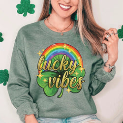 St. Patricks Day Crewneck Sweatshirt for Women, Trendy Crewneck Sweatshirt, Custom Sweatshirt, Custom Crewneck, #4964