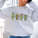 Mardi Gras Crewneck Sweatshirt for Women, Trendy Crewneck Sweatshirt, Custom Sweatshirt, Custom Crewneck, #4990