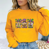 Mardi Gras Gnomes Crewneck Sweatshirt for Women, Trendy Crewneck Sweatshirt, Custom Sweatshirt, Custom Crewneck, #4932