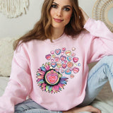 Valentines Day Sunflower Crewneck Sweatshirt for Women, Trendy Crewneck Sweatshirt, Custom Sweatshirt, Custom Crewneck, #4980