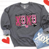 XoXo Valentines Day Crewneck Sweatshirt for Women, Trendy Crewneck Sweatshirt, Custom Sweatshirt, Custom Crewneck, #4948