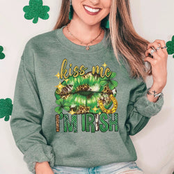 St. Patricks Day Crewneck Sweatshirt for Women, Trendy Crewneck Sweatshirt, Custom Sweatshirt, Custom Crewneck, #4962