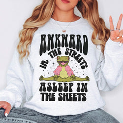 Awkward in the Streets Funny Crewneck Sweatshirt for Women, Trendy Crewneck Sweatshirt, Custom Sweatshirt, Custom T-Shirt, #5083