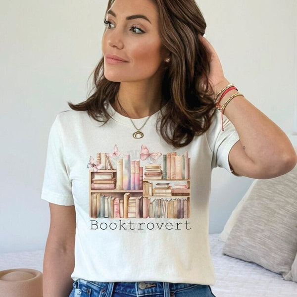 Booktrovert Book Lover Crewneck Sweatshirt for Women, Trendy Crewneck Sweatshirt, Custom Sweatshirt, Custom T-Shirt, #5023