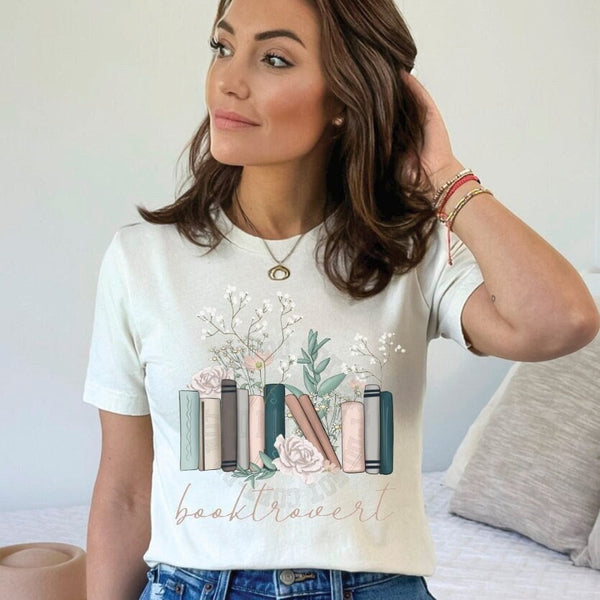 Booktrovert Book Lover Crewneck Sweatshirt for Women, Trendy Crewneck Sweatshirt, Custom Sweatshirt, Custom T-Shirt, #5026