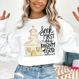 Kingdom of God Faith Crewneck Sweatshirt for Women, Trendy Crewneck Sweatshirt, Custom Sweatshirt, Custom T-Shirt, #5063