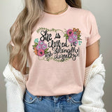 Floral Bible Verse Inspirational Crewneck Sweatshirt for Women, Trendy Crewneck Sweatshirt, Custom Sweatshirt, Custom T-Shirt, #5048